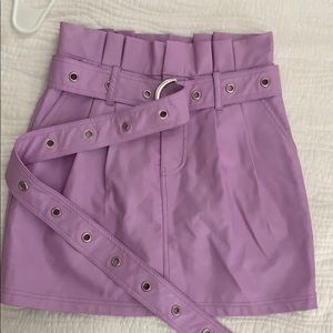 Purple pleather skirt